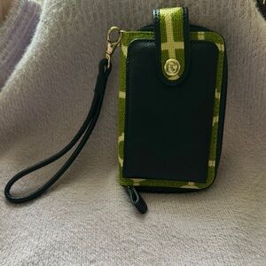 Spartina 449 Green and Black Phone Case with Wrist Strap